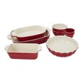 thumbnail image 1 of HENCKELS Ceramic 8 Piece Bakeware Set, Cherry, 1 of 10