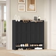 thumbnail image 2 of Homfa 7-Tier Shoe Cabinet with 3 Doors, 47.9” Wide Shoe Rack with 4 Adjustable Shelves, Shoe Organizer Cabinet for Entryway Living Room, Black, 2 of 7
