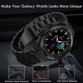 thumbnail image 6 of No Gap Galaxy Watch 4/6 Band Classic 47/43/42/46/40/44mm, Gapless Samsung Galaxy Watch 5 Bands Pro 45mm 40mm 44mm, Solid Metal Stainless Steel Replacement Business Strap Bands Men Women, Black, 6 of 8