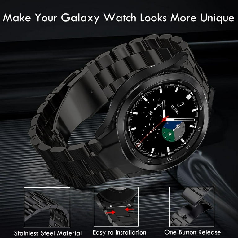 OTOPO Galaxy Watch 6/5/4 Band 44mm 40mm,Watch 4/6 Classic Bands 47mm 46mm  43mm 42mm,Watch 5 Pro Bands, 20mm Metal Mesh Stainless Steel Replacement