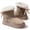Khaki-Cuff, variant on Knivor Cozy Winter Boots for Women Fuzzy Warm Ankle Snow Boots with Back Bow Detail Stylish Slip On Short Boots for Casual Cold Weather Outdoor Wear