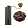 thumbnail image 2 of SNNROO 1pc  Black Color Manual Coffee Grinder  Hand Coffee Grinder with Internal Digital Adjustable Settings  Stainless Steel Conical Bur  Bean Grinder  for Coffee Kitchenware, 2 of 6