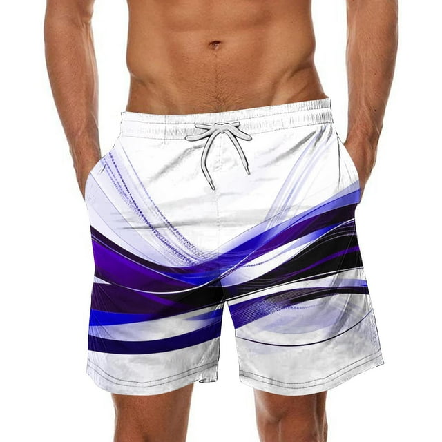 Sentmoon Swim Trunks Men Lightweight Summer Straight Elastic Waist Athletic Shorts Drawstring Light Print Golf Shorts Side Pockets 2025 Trendy for Weekend Outings Dark Blue XXXXXL