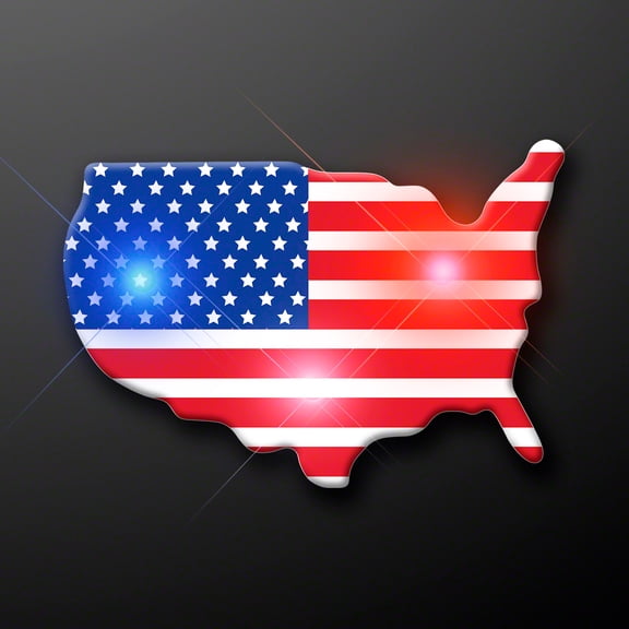 FlashingBlinkyLights Country Flasher Flashing Blinking Light up Body Lights Pins