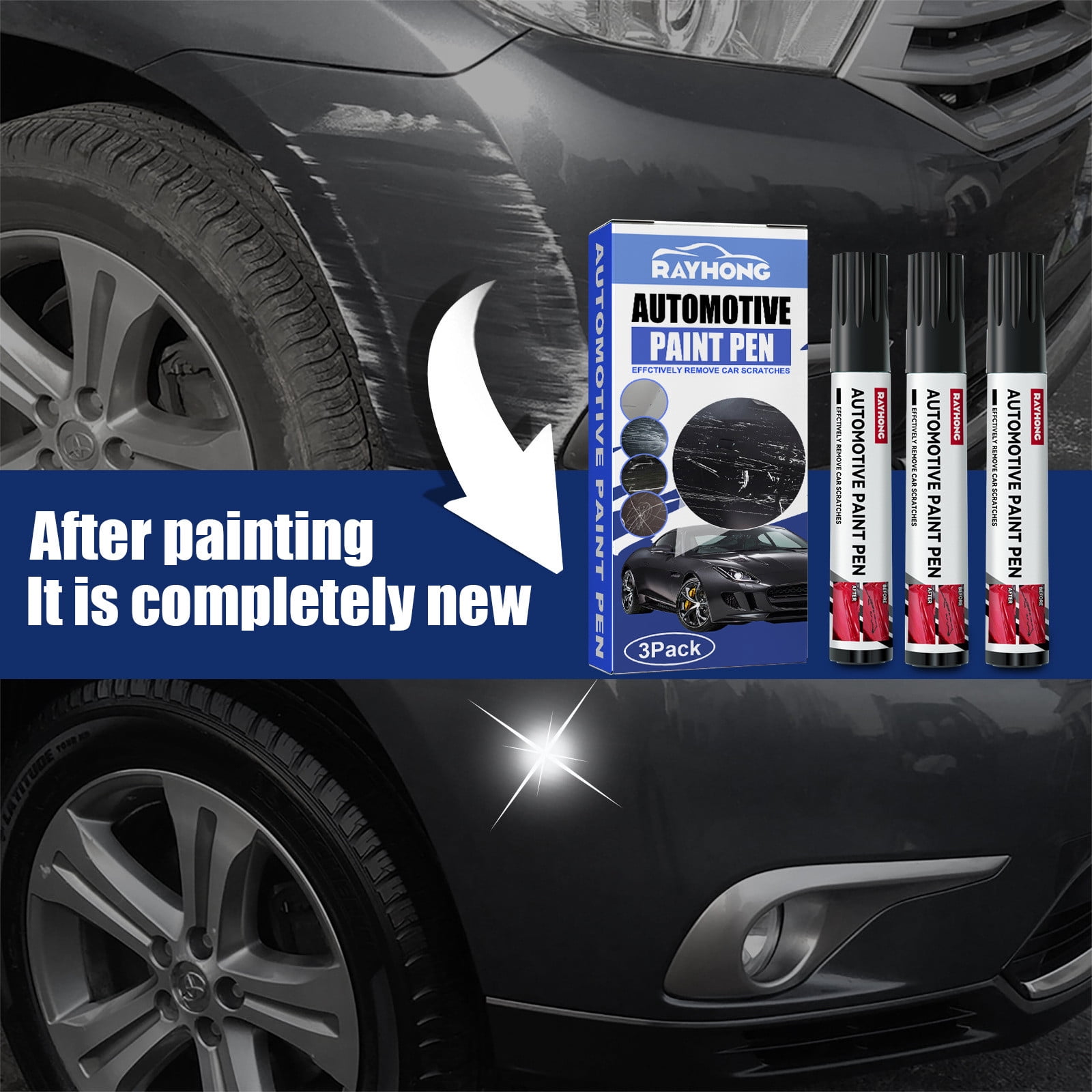 JAPIIM Car Paint Marker, Crayon Vehicles Paint Markers, Durable