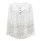 thumbnail image 3 of MHFRRA Blusa Holgada Informal de Manga Larga con Botones y Volantes con Estampado Brillante para Mujer de Primavera Blanco, 3 of 3