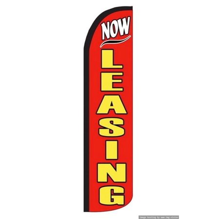 NOW LEASING Windless Flag (Hardware Not Included) |Advertisement /Business Flags | Feather Flag |