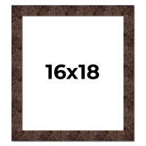 16x18 Frame Brown Burl Real Wood Picture Frame Width 1.625 Inches | Interior Frame Depth 0.5 Inches