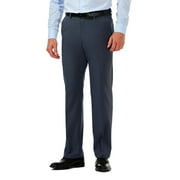 Haggar Men's Cool 18® Pro Heather Solid Classic Fit Flat Front Hidden Expandable Waistband Pant