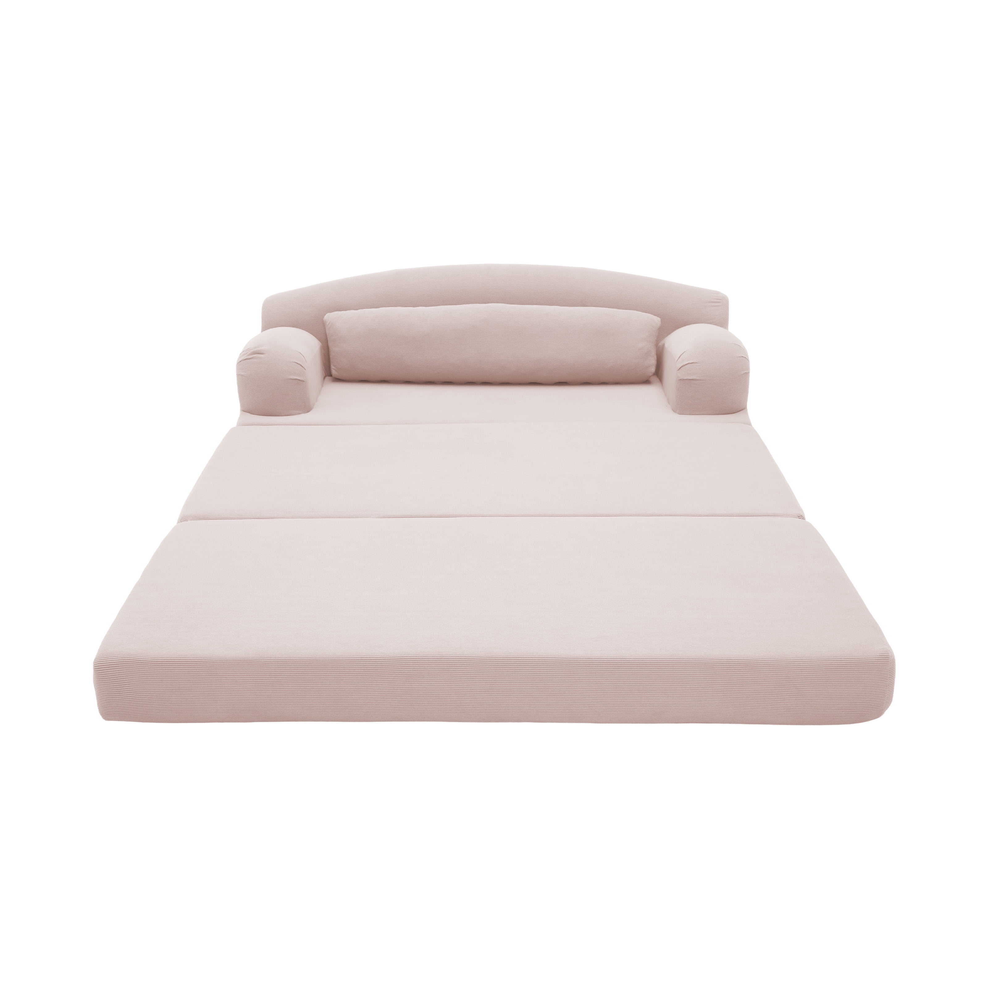 Leumius Futon Sofa Bed, Convertible Sofa Bed,Folding Boneless Couches,Low-Profile Boneless Couch for Living Room,15.8" H Low Seat Small 57" Foldable Floor Sleeper Mattress Lounge Space‑Saving
