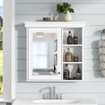 thumbnail image 5 of 30'' x 28'' Bathroom Medicine Cabinet with Mirror, Wall Mounted Mirror Cabinet with Storage Organizer, Over the Toilet Storage White Storage Cabinet for Bathroom, 5 of 10