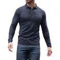 thumbnail image 1 of Sunloudy Men's Spring Autumn Casual Shirts Solid Color Long Sleeve Lapel Tops Button Shirts for Party, 1 of 7