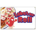 thumbnail image 1 of SignMission B-96 Lobster Roll19 Bannière Rouleau de Homard 96 Po. avec Support de Concession Camion de Nourriture Simple Face, 1 of 1
