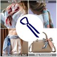 thumbnail image 5 of Unique Bargains 1 Pc Scarf Headband Solid Color Neck Scarf for Women Navy Blue, 5 of 5