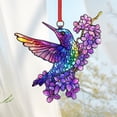 thumbnail image 2 of Jienlioq Pendentif Colibris Colorés et Fleurs, 2 of 7