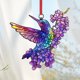 thumbnail image 2 of Colorful Hummingbirds Flower Sun Catchers Pendant, 2 of 7