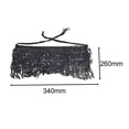 thumbnail image 7 of Women Belly Dance Skirt Sequins Costume Hip Belt for Rumba Performance Tango Black, 7 of 7