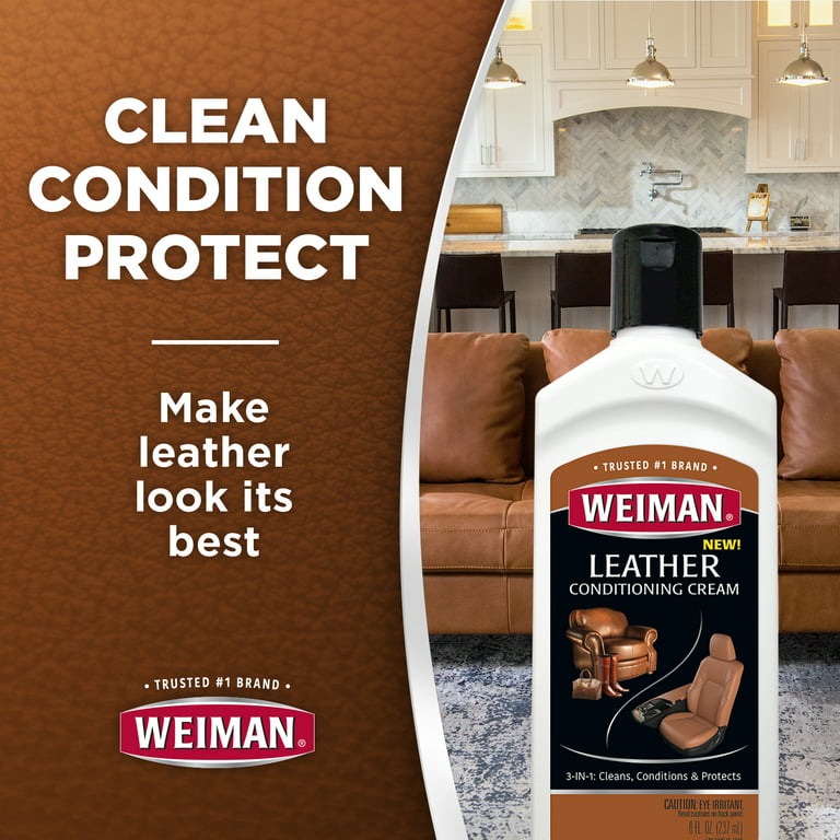  Weiman Leather Wipes - 3 Pack - Clean, Condition, Ultra Violet  Protection Help Prevent Cracking or Fading of Leather Furniture, Car Seats  and Interior, Shoes : Health & Household