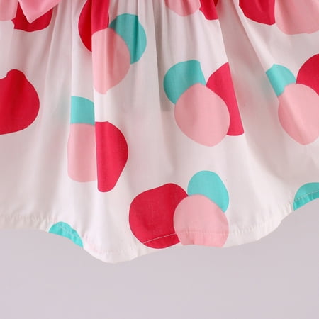

PEASKJP Girls Formal Dresses Summer Children Girls Formal Floral A-Line Tulle A-Line Round Neckline Dress Strappy Swing Wedding Party Evening Formal Dresses Pink 2-3 Years