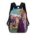 thumbnail image 1 of Willy Wonka-theme Backpack, Campus style schoolbag Bookbag with Adjustable Shoulder Straps And Large Zip Compartment, Unisex Travel Bags., 1 of 6