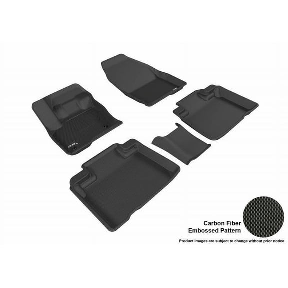 3D MAXpider 2015-2024 Fits Ford Edge 1st Row 2nd Row Kagu Carbon Fiber Embossed Pattern Black Floor Mat L1FR09301509