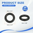 thumbnail image 2 of Uxcell Nitrile Rubber O Ring, (12mm OD 8mm ID mm 2mm Width) (50 Pcs), Metric Buna-N NBR Sealing Gasket Resist Oil Heat O-Rings, Suit for - Lumbing/Water Hose/Faucet/Automotive Repair, 2 of 6