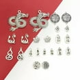 thumbnail image 3 of U8MO 10pcs Dragon Gourd Antique Silver Charms Pendants for Jewelry Making-8# 13x25mm, 3 of 9
