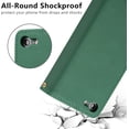 thumbnail image 4 of Case for iPhone SE(5G) 2022 iPhone 7 iPhone 8 iPhone SE 2020, Glossy PU Leather 9 Card Slots Magnetic Closure Detachable Wrist Strap Zipper Wallet Shockproof Removable Back Cover - Dark Green, 4 of 8