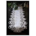 thumbnail image 3 of 65" Lace Dresser Scarf Table Runner White Flower European Doily Shelf Mantel, 3 of 5