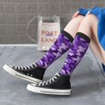 thumbnail image 7 of Women's Knee High Socks Purple Camouflage Thermal Soft Knee Long Socks, 7 of 7