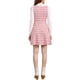 thumbnail image 3 of Vestido A-Line sin mangas de tweed a cuadros para mujer INSPIRE CHIC XL Rojo Blanco, 3 of 5
