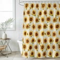 thumbnail image 4 of Beige Sunflowers Fall Bathroom Shower Curtains with 12 Hooks Polyester Waterproof Shower Curtain for Stalls and Bathtubs Thanksgiving Botanical Floral Decorative Bathroom Privacy Curtain 36x72 Inches, 4 of 9
