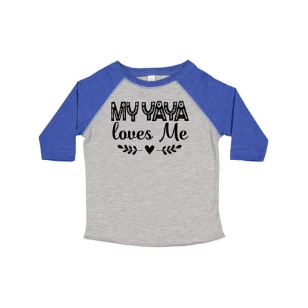 

Inktastic My Yaya Loves Me Scandinavian Gift Toddler Toddler Girl T-Shirt
