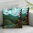 thumbnail image 2 of JEUXUS Soft and Durable 2-Piece Short Plush Pillowcase Set (Universal 1) Abstract Forest White, 2 of 6