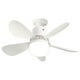 thumbnail image 5 of Ventilador de techo de 30W, lámpara LED, ventilador de enchufe con Control remoto, luz LED para dormitorio y cocina, 5 of 9