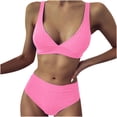 thumbnail image 5 of Pitauce Bathing Suit Women Cute Bathing Suits Two Pieces Bikini Set for Teen Girls for Women High Waisted Pink M, 5 of 6