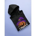 thumbnail image 3 of Happy Halloween Spooky Pumpkin  Hoodie Men -Image by Shutterstock, Male Large, 3 of 4