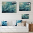 thumbnail image 4 of Designart "Teal White Ocean Charm Pastoral II" Modern Print on Natural Pine Wood, 4 of 5