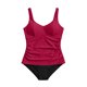 thumbnail image 4 of Conjunto de Bikini de Cintura Alta para Mujeres Traje de Baño Tankini de Correa de Color Sólido con Sujetadores Acolchados Extraíbles, Nylon + Spandex, Alto Corte Delgado, 4 of 6