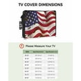 thumbnail image 2 of Outdoor Tv Cover 50 To 55 Inch, Independence Day American Flag Mottled Stars Stripes Flag Waterproof And Weatherproof Tv Covers Tv Display Protectors For Outside Flat Screen Tv 40x25x4.5In, 2 of 6