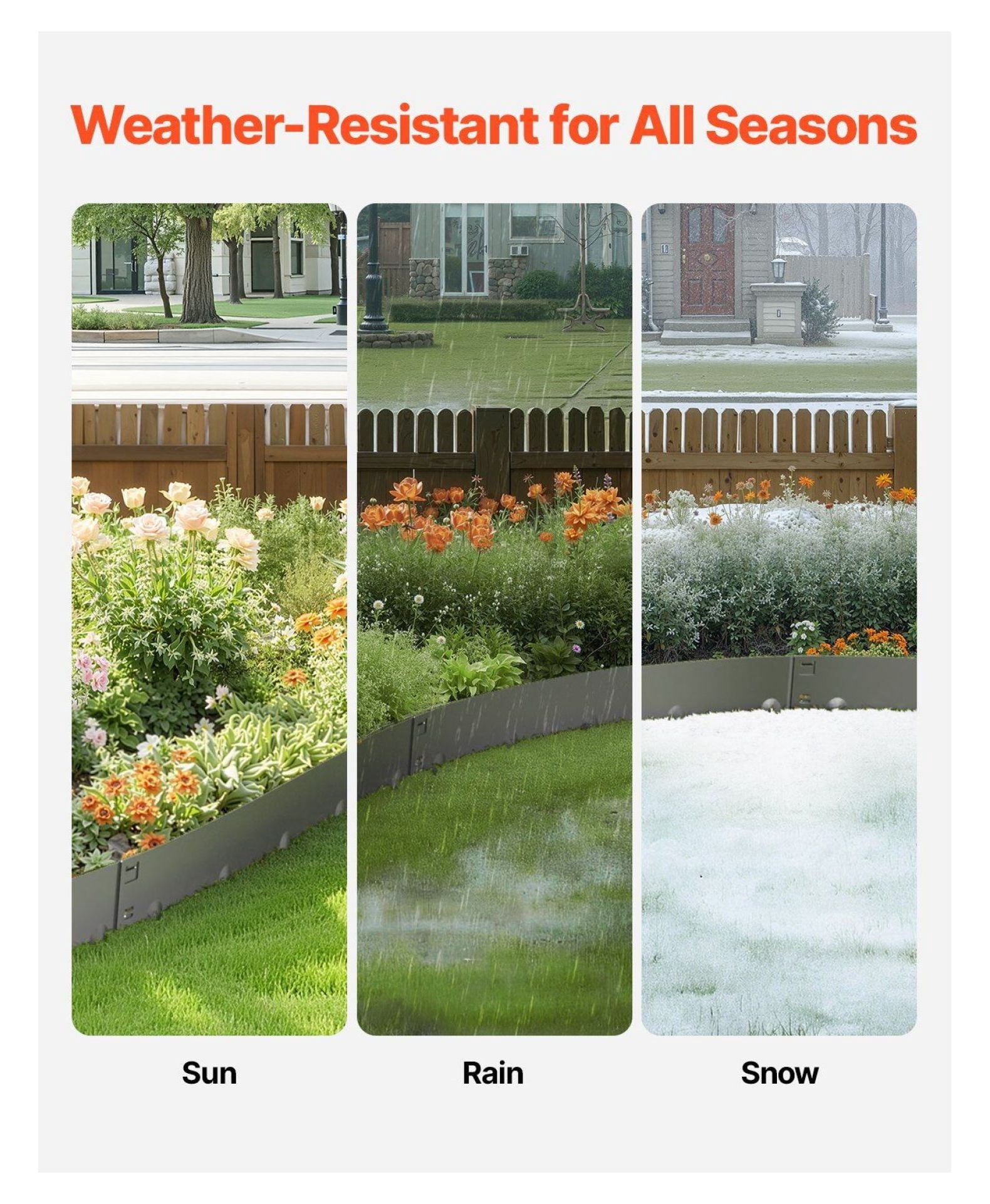 Steel Landscape Edging 5 Pack, 39x4in Metal Garden Border