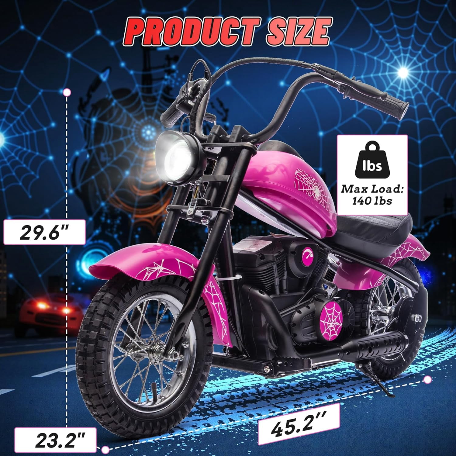 Akaber 24V Electric Dirt Bike for Kids, Motor Kids Dirt Bike, 250W Ride On Motorcycle up to 15 mph, Power Display, Rear Suspension, Hand Brake