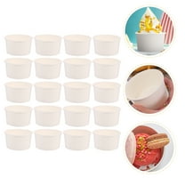 OUNONA White Disposable Paper Cups for Dessert Use Great for Ice Cream Shops and Parties 3oz