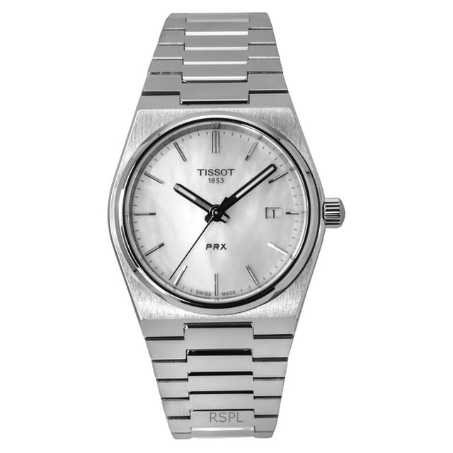 Tissot PRX Classic Contemporary Stainless Steel White Mother Of Pearl Dial Quartz T137.210.11.111.00 100M Unisex Watch