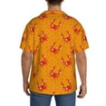 thumbnail image 3 of Fotbe Red Crab Camisa Estampada de Manga Corta para Hombre, Casual de Verano, Estilo Playero, Sin Arrugas-Small, 3 of 5