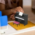 thumbnail image 2 of Juego de Mini Piano para casa de muñecas, juguete con taburete, instrumento musical de simulación, 1 Juego, 2 of 5