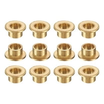 12 Pack Flange Sleeve Bearings, 6mm Bore x 8mm OD x 6mm Length, Self-Lubricating Sintered Bronze Bushings