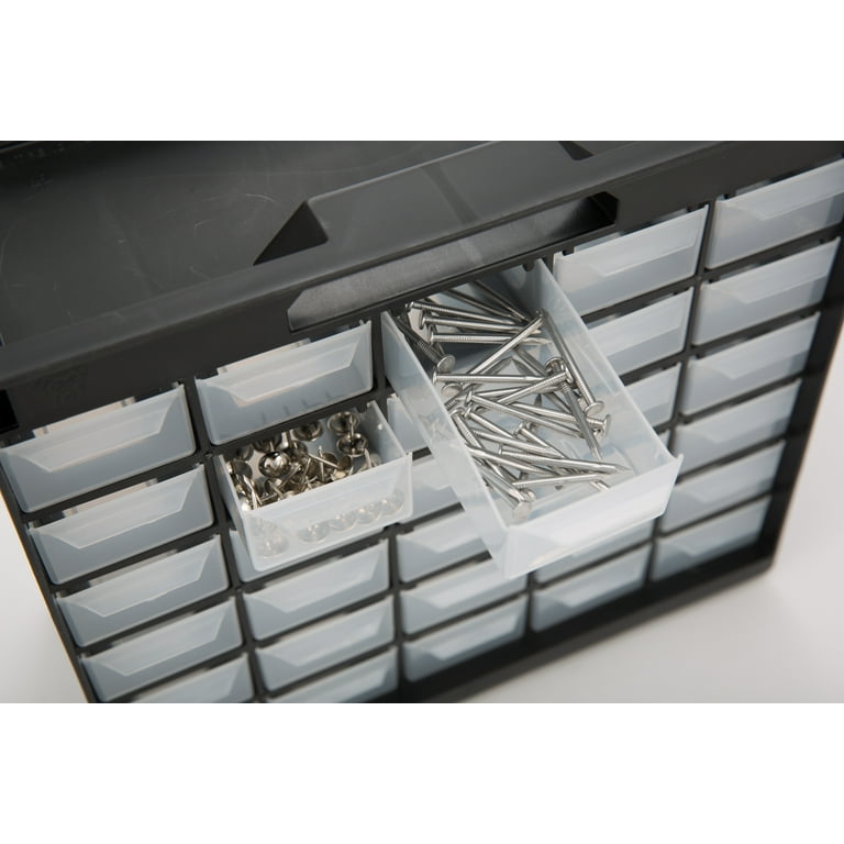 Hyper Tough 30 Drawer Small Parts Organizer, Fastener Storage, Black