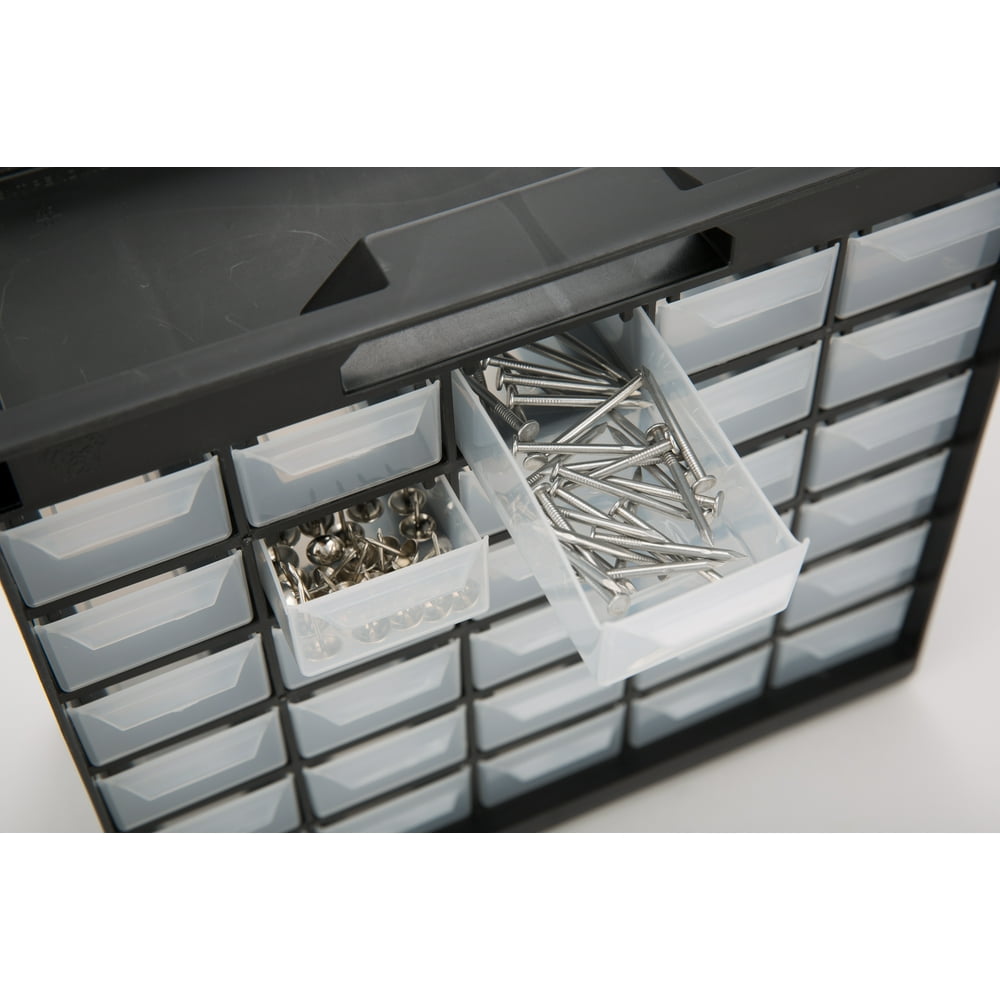Hyper Tough 30 Drawer Small Parts Organizer, Black