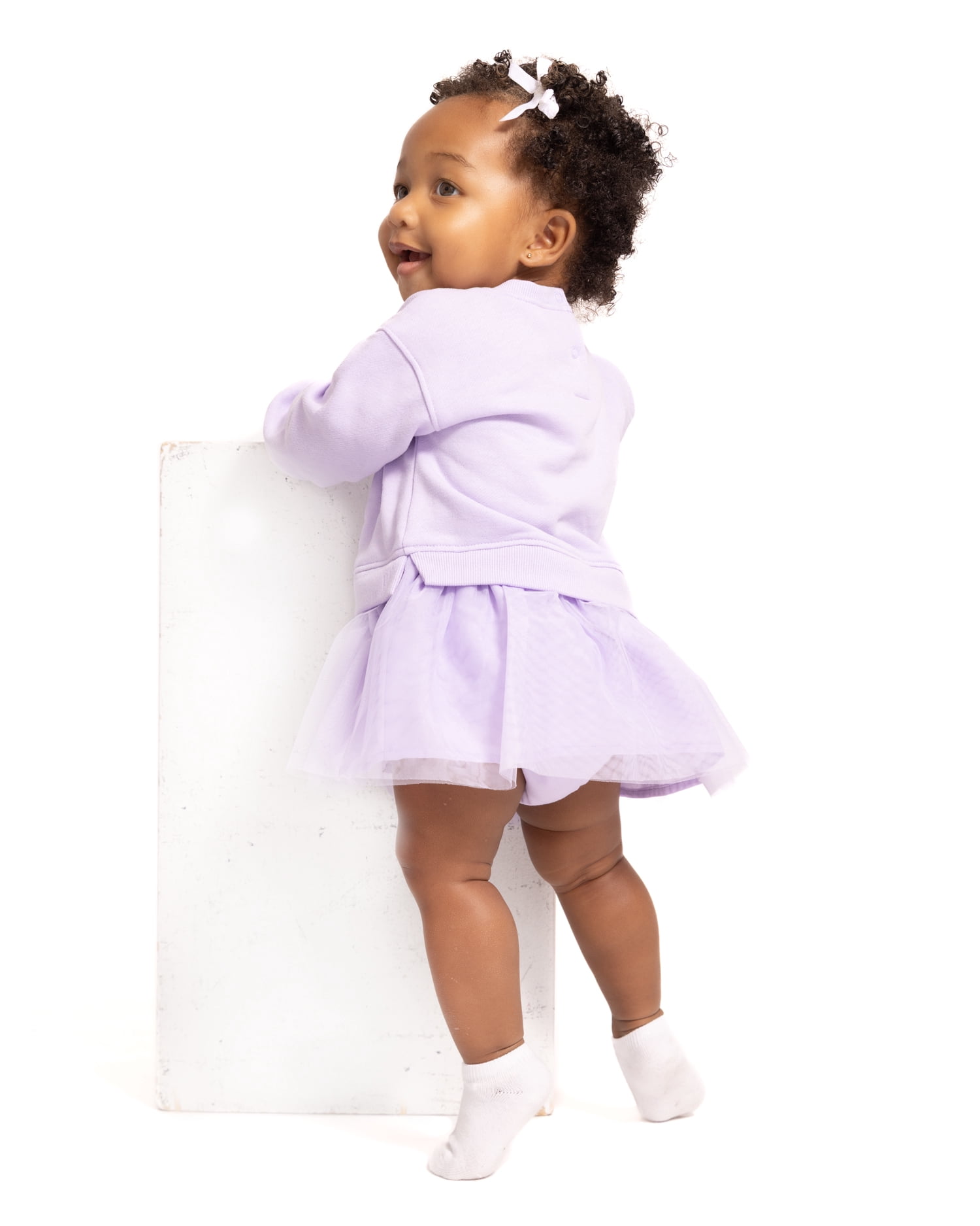 Wonder Nation Baby Girls' Embroidered Dress with Diaper Cover, 2-Piece, Sizes 0/3M-24M